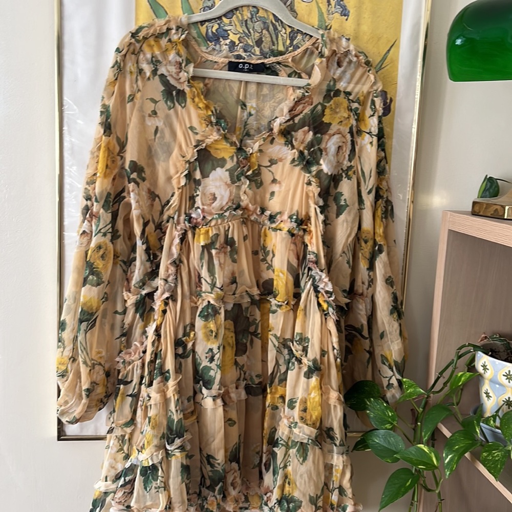 OPT Angelique Babydoll Floral Dress size small - Picture 2 of 7